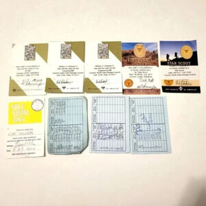 Boy Scouts of America Lot of Cards Mile Swim Star First Class Badge App. Record